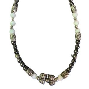 Handcrafted Acrylic & Silver Ankle Bracelet